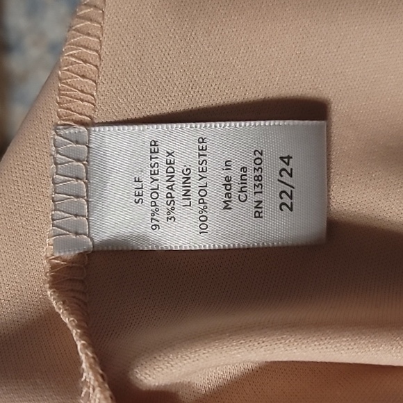 Avenue Midi Dress Women's 22/24 Black Tan Lace Short Sleeve Stretch Comfort - Picture 12 of 12